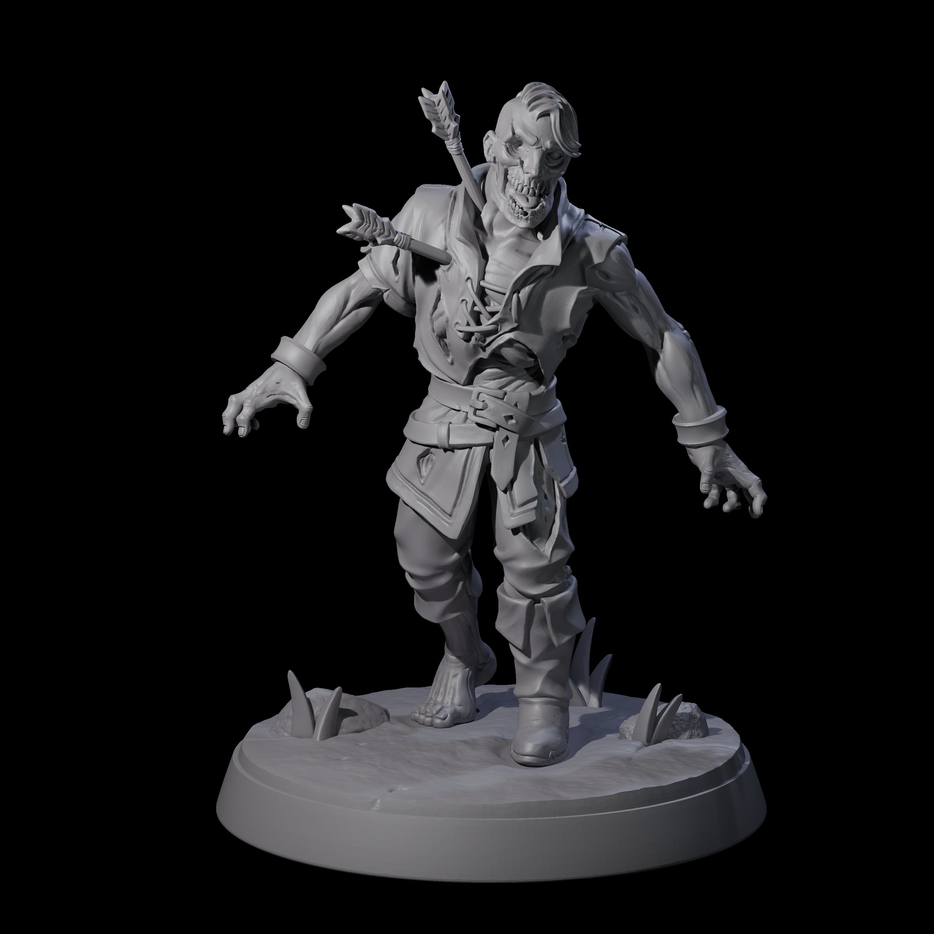 Rotten And Stinking Zombie Horror C Miniature for Dungeons and Dragons, Pathfinder or other TTRPGs