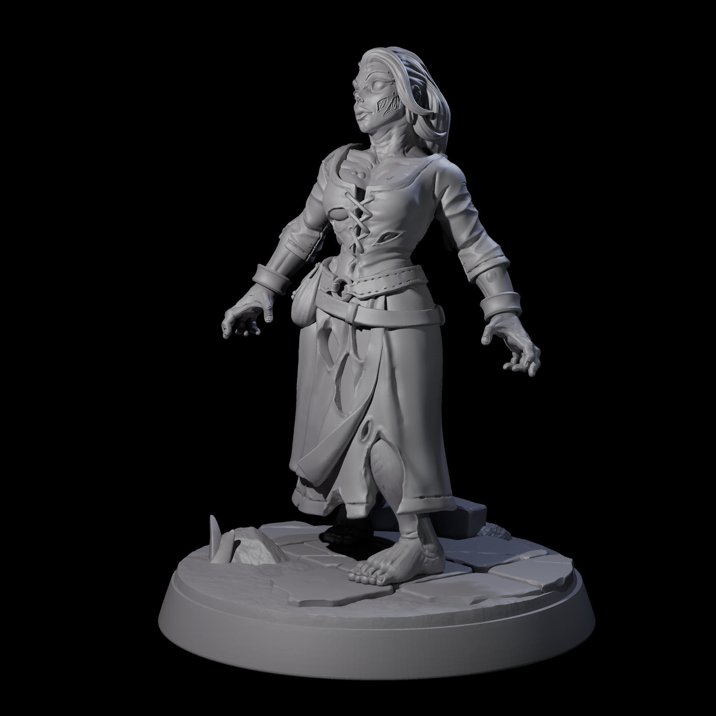 Rotten And Stinking Zombie Horror E Miniature for Dungeons and Dragons, Pathfinder or other TTRPGs