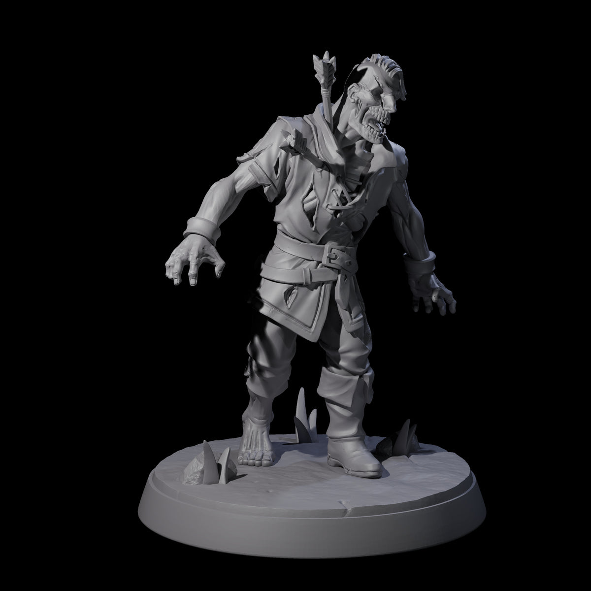 Rotten And Stinking Zombie Horrors Miniature for Dungeons and Dragons, Pathfinder or other TTRPGs