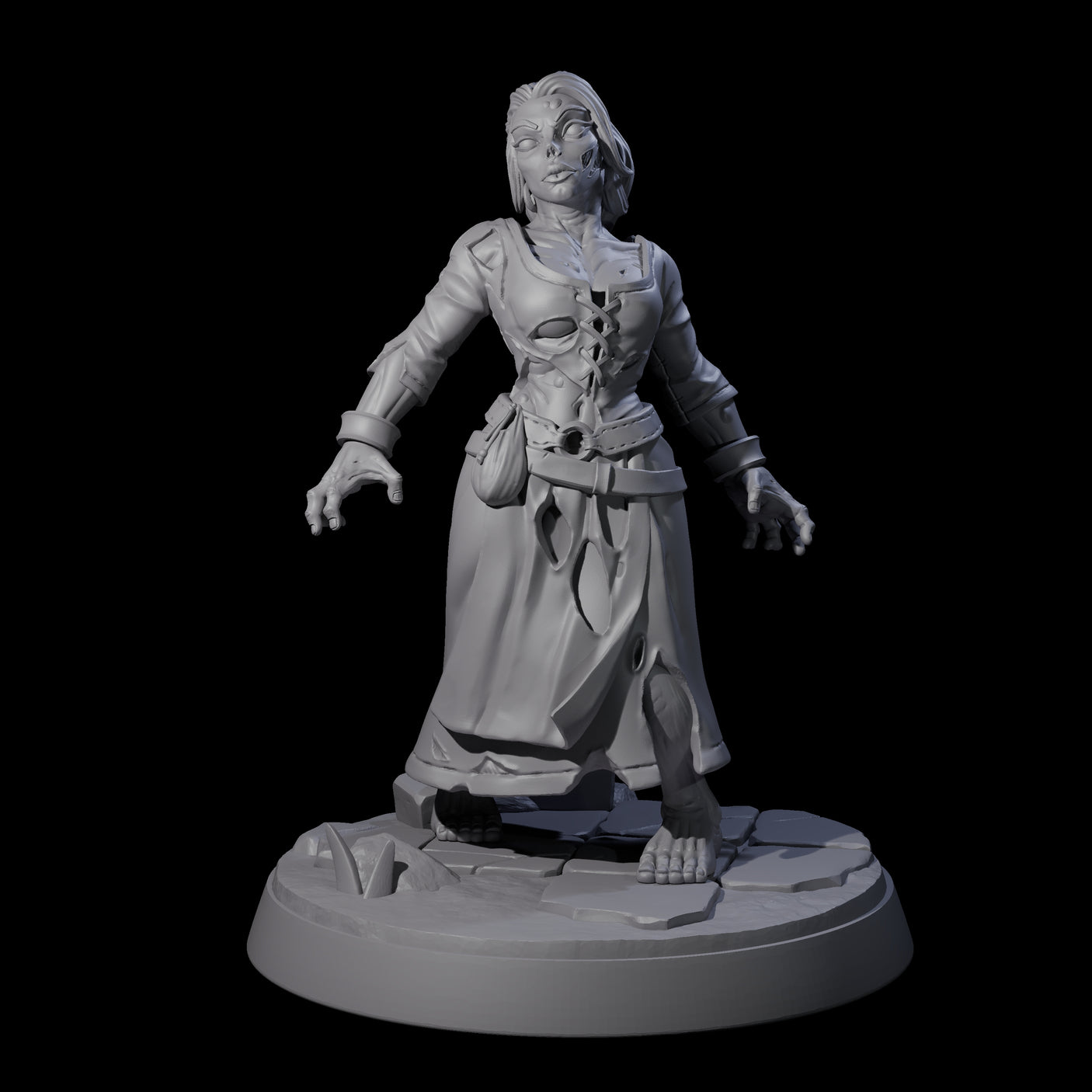 Rotten And Stinking Zombie Horrors Miniature for Dungeons and Dragons, Pathfinder or other TTRPGs