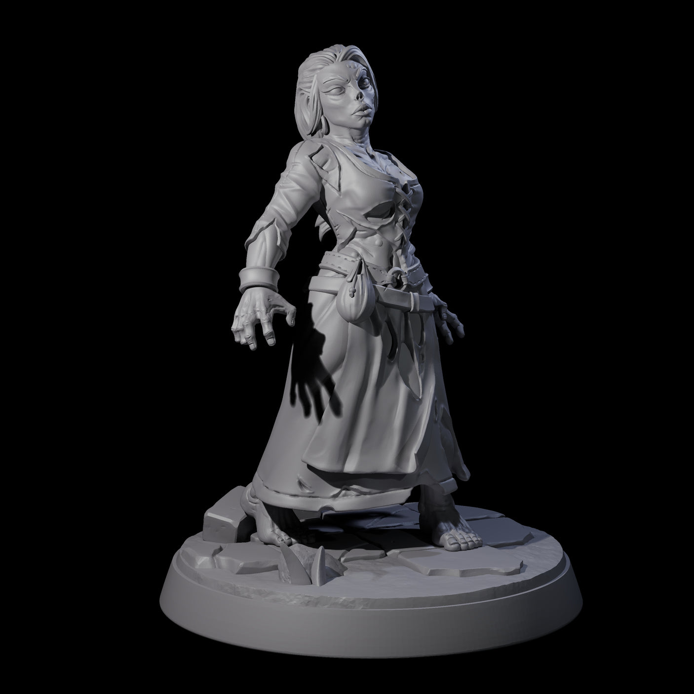 Rotten And Stinking Zombie Horrors Miniature for Dungeons and Dragons, Pathfinder or other TTRPGs