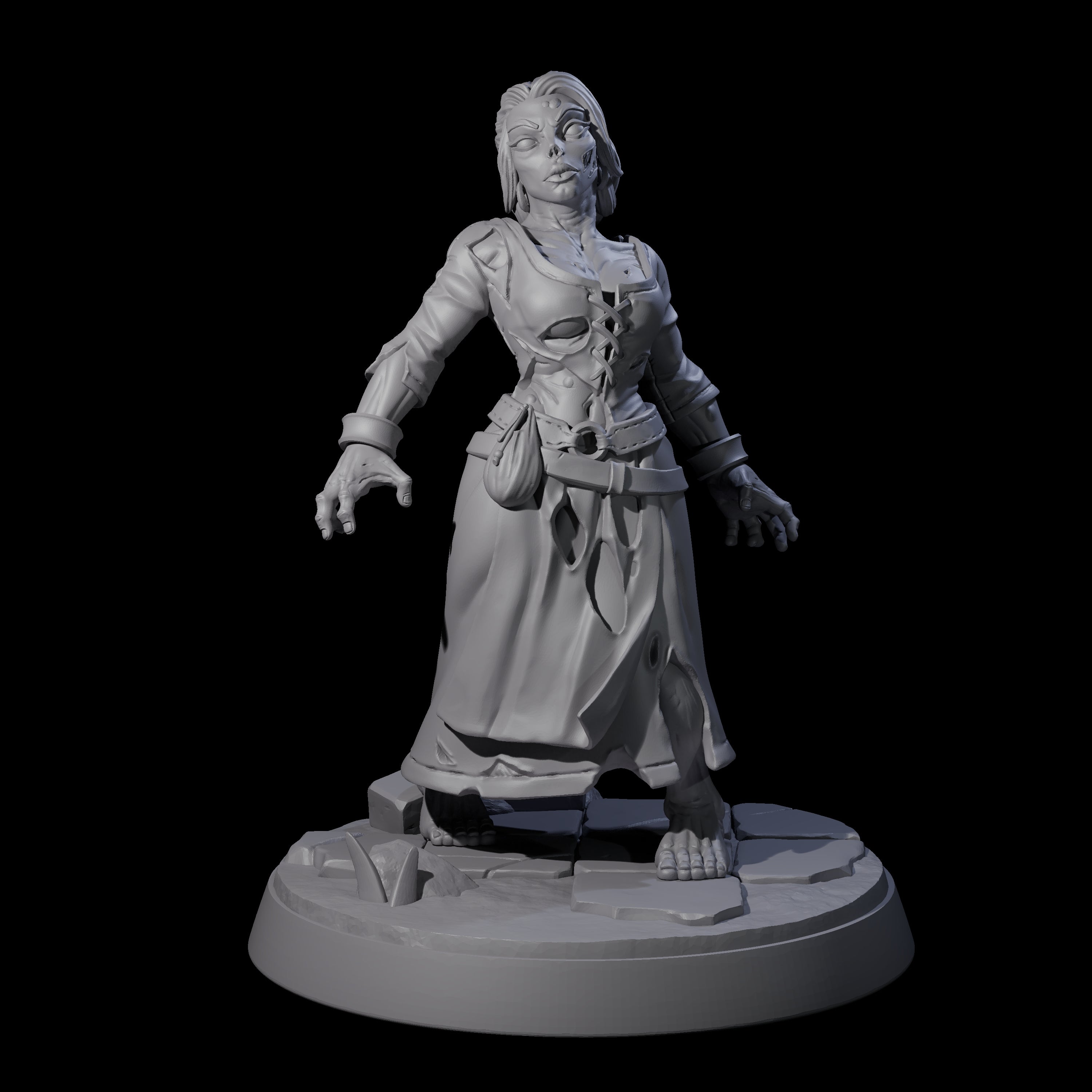 Rotten And Stinking Zombie Horrors Miniature for Dungeons and Dragons, Pathfinder or other TTRPGs