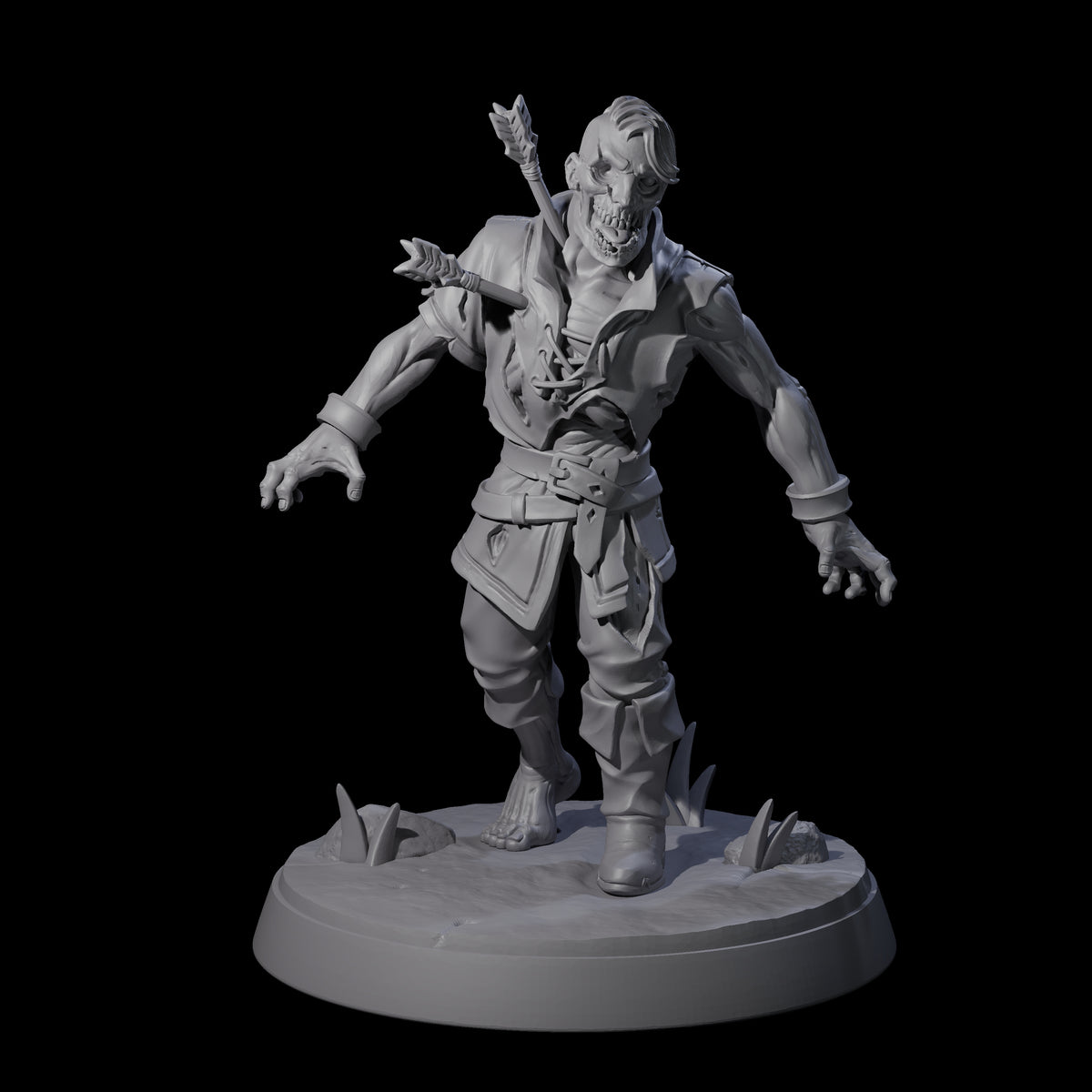 Rotten And Stinking Zombie Horrors Miniature for Dungeons and Dragons, Pathfinder or other TTRPGs