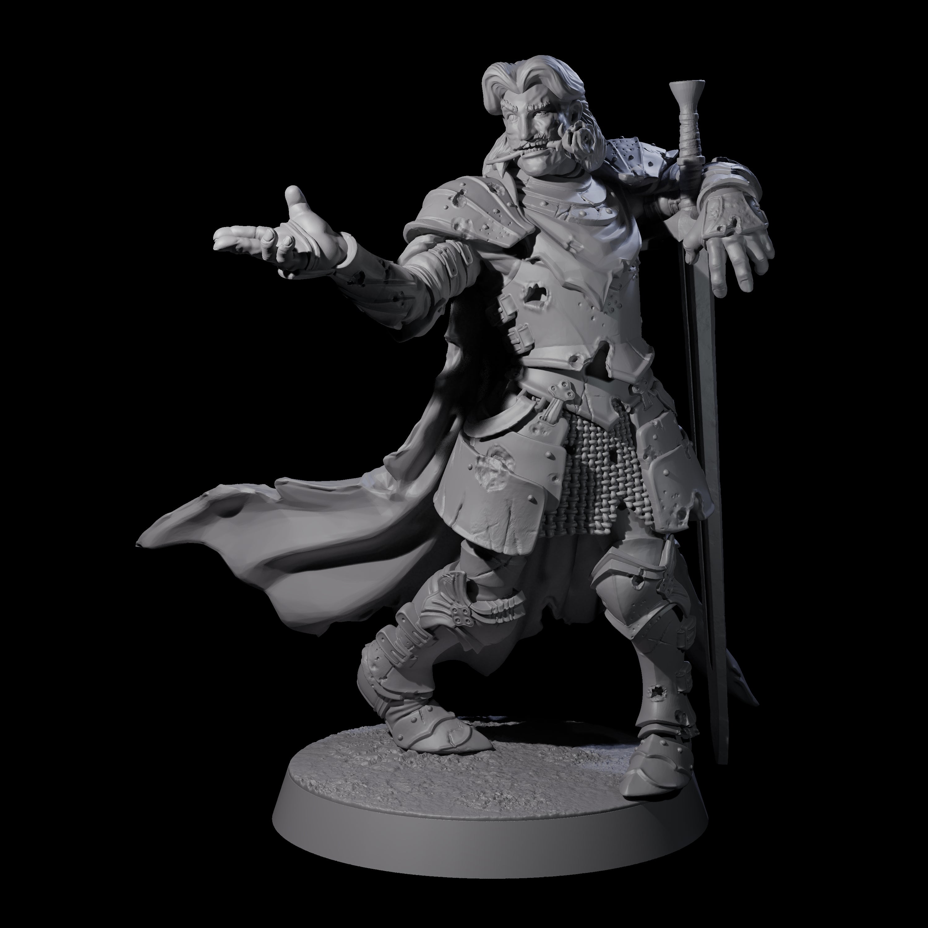 Rotting Prince B Miniature for Dungeons and Dragons, Pathfinder or other TTRPGs