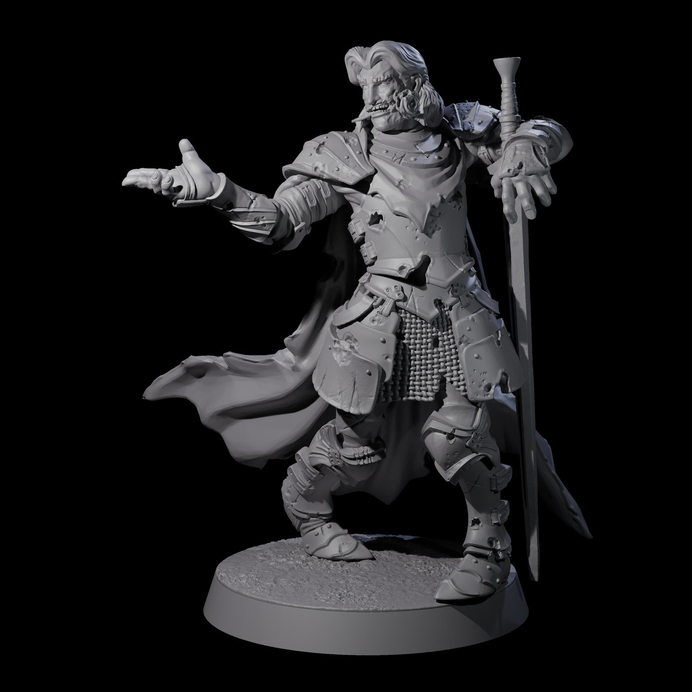 Rotting Prince B Miniature for Dungeons and Dragons, Pathfinder or other TTRPGs