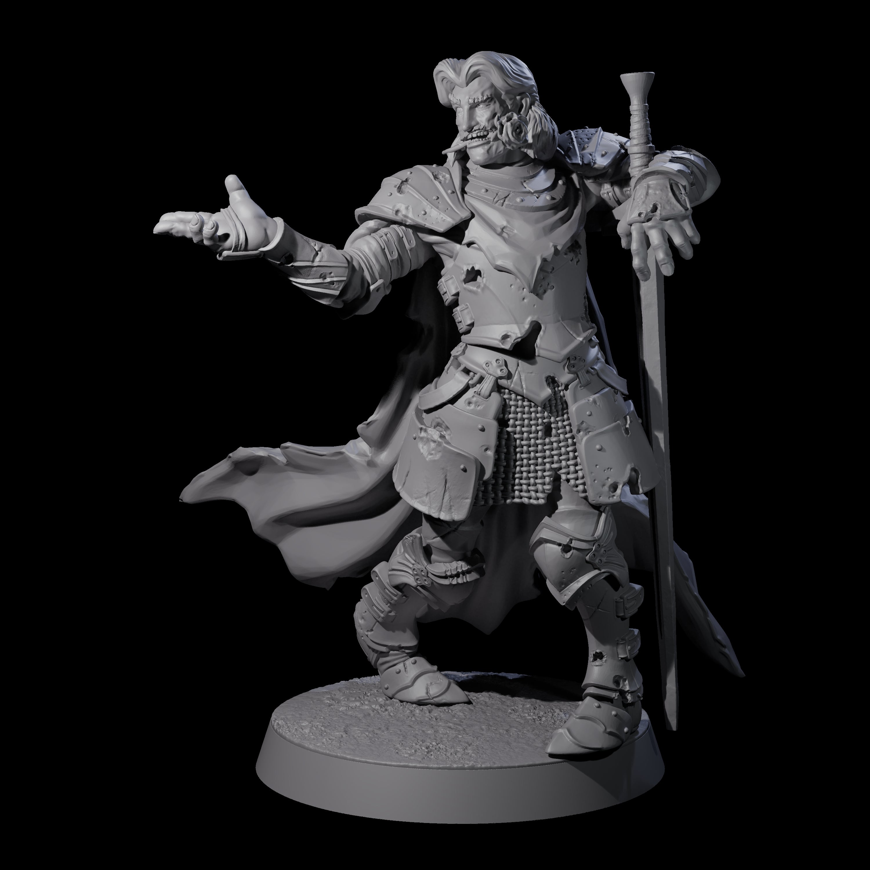 Rotting Prince B Miniature for Dungeons and Dragons, Pathfinder or other TTRPGs