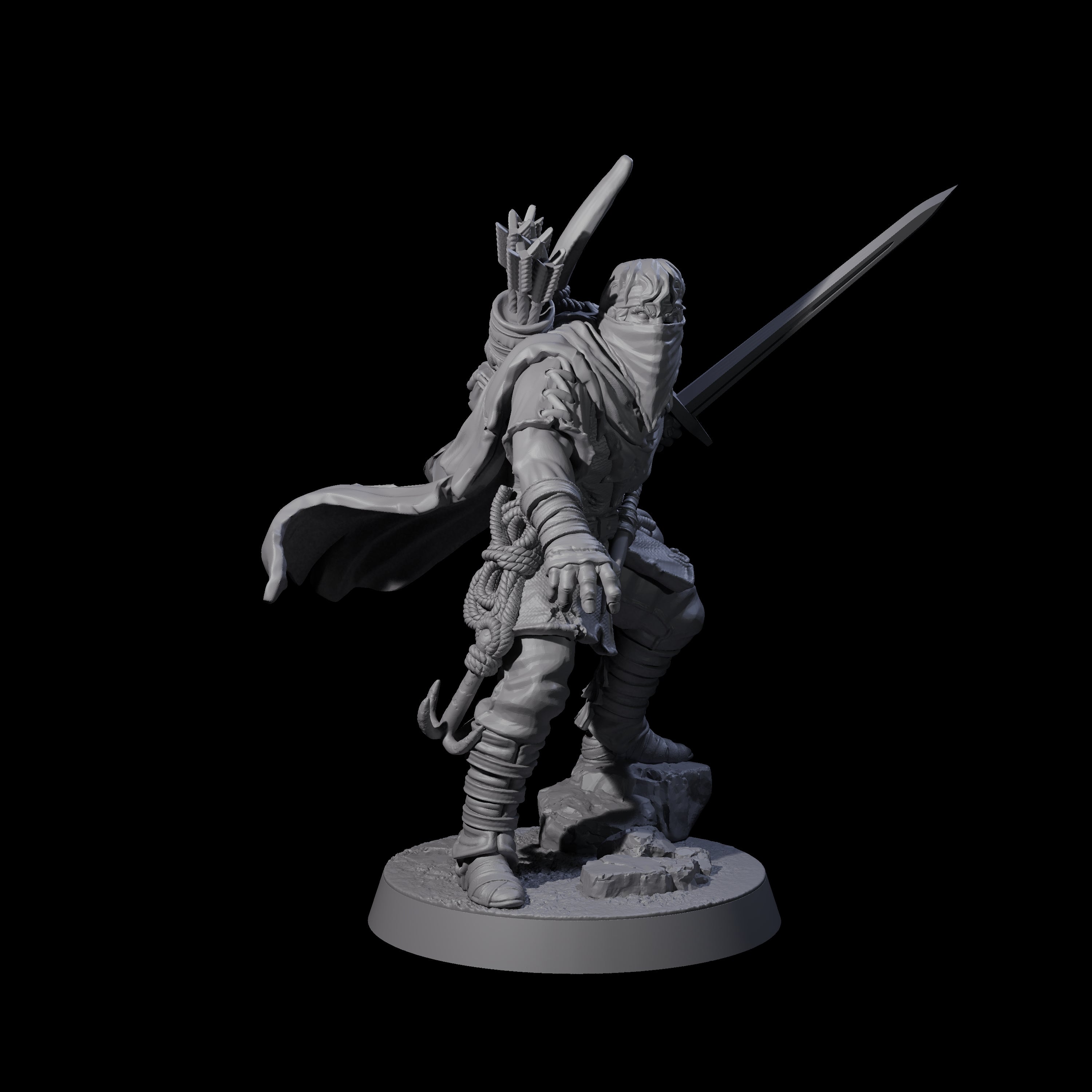 Rough Road Bandit A Miniature for Dungeons and Dragons, Pathfinder or other TTRPGs