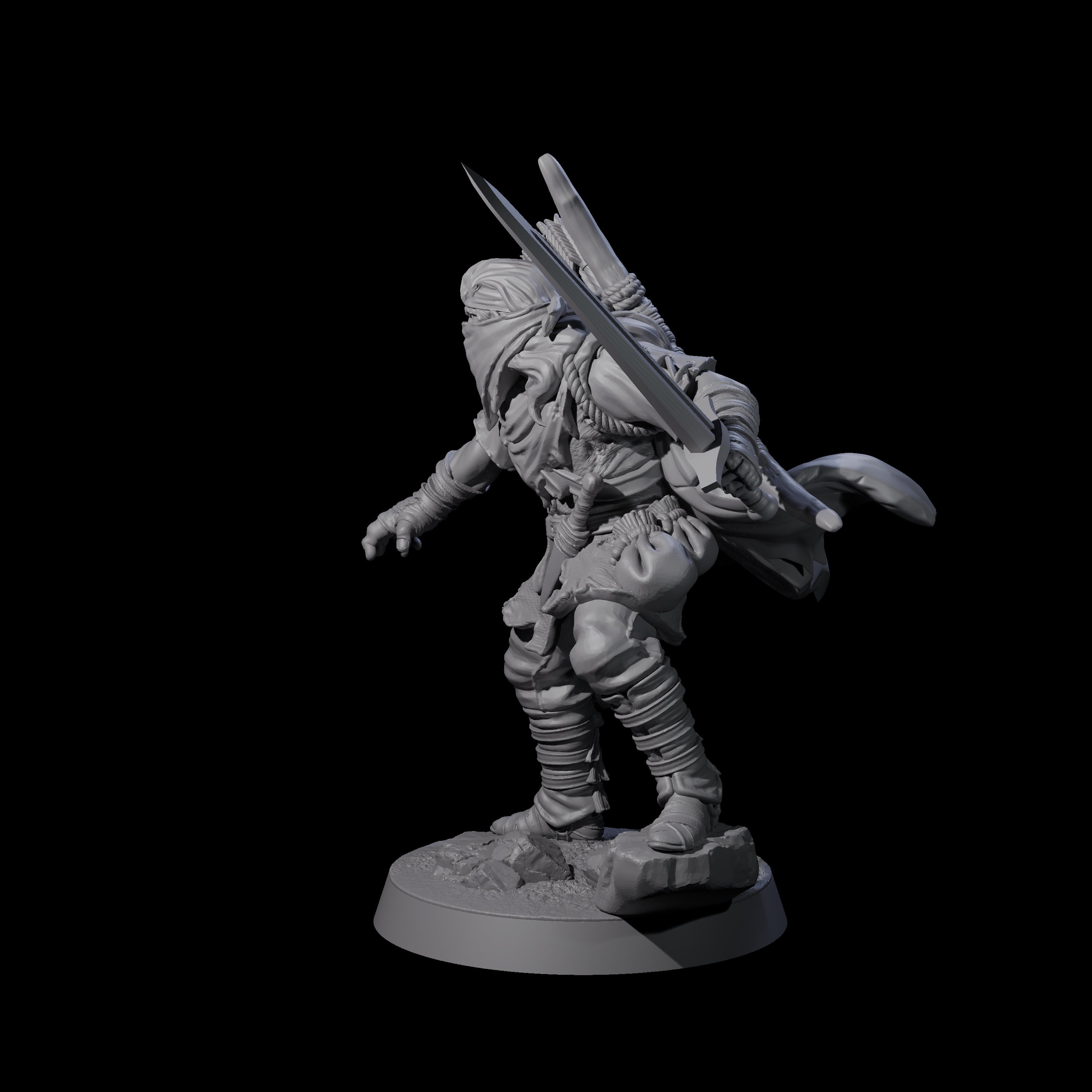 Rough Road Bandit A Miniature for Dungeons and Dragons, Pathfinder or other TTRPGs