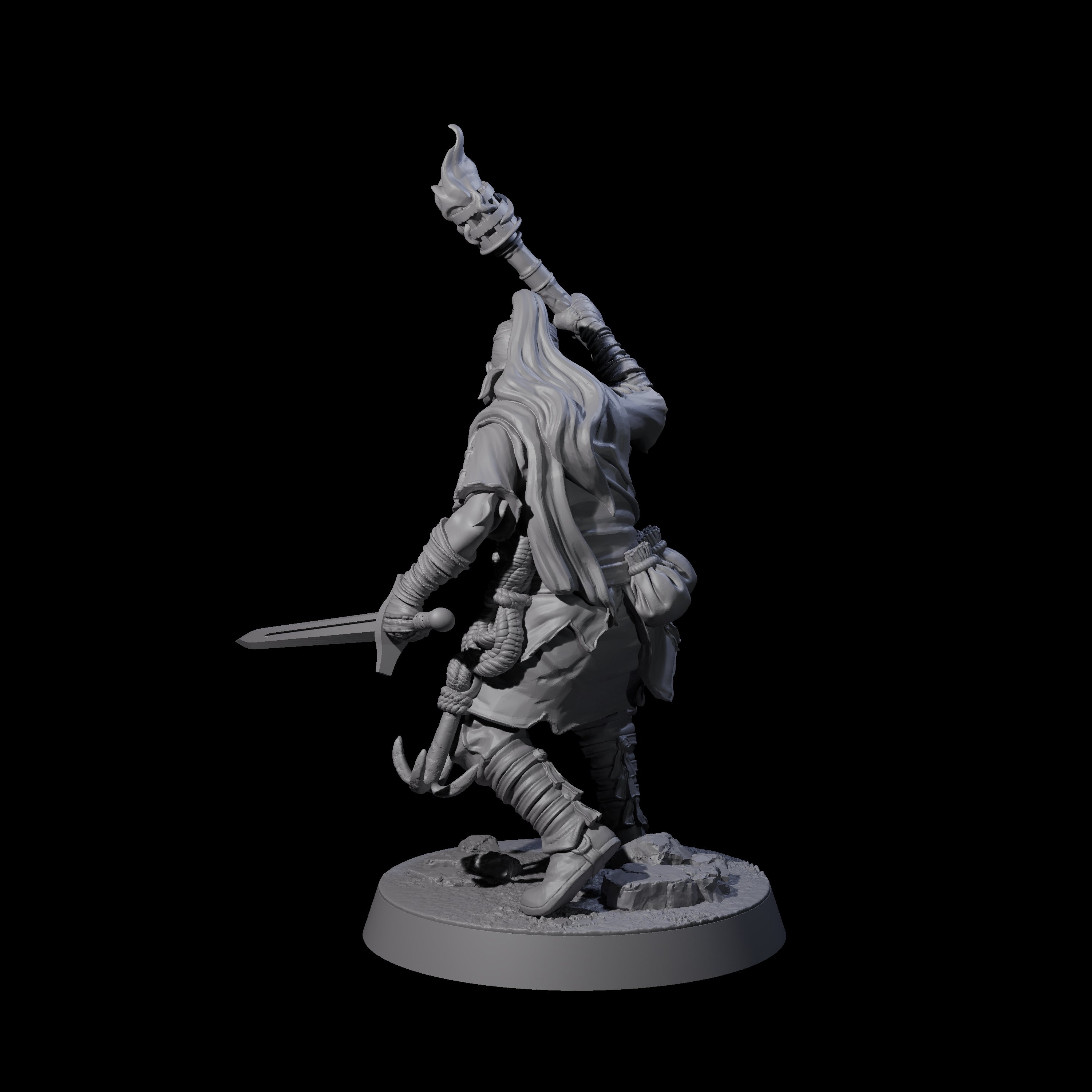 Rough Road Bandit B Miniature for Dungeons and Dragons, Pathfinder or other TTRPGs