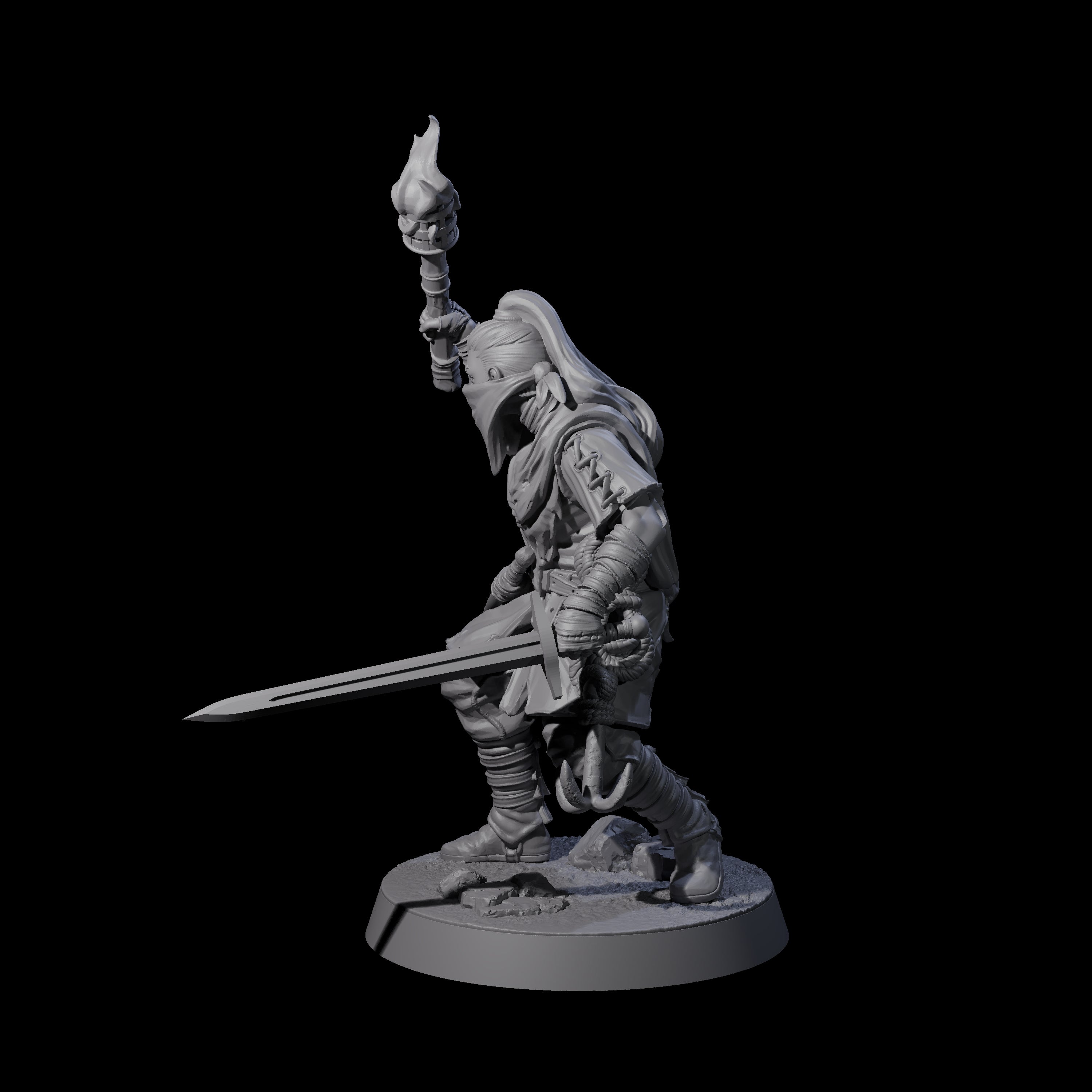 Rough Road Bandit B Miniature for Dungeons and Dragons, Pathfinder or other TTRPGs