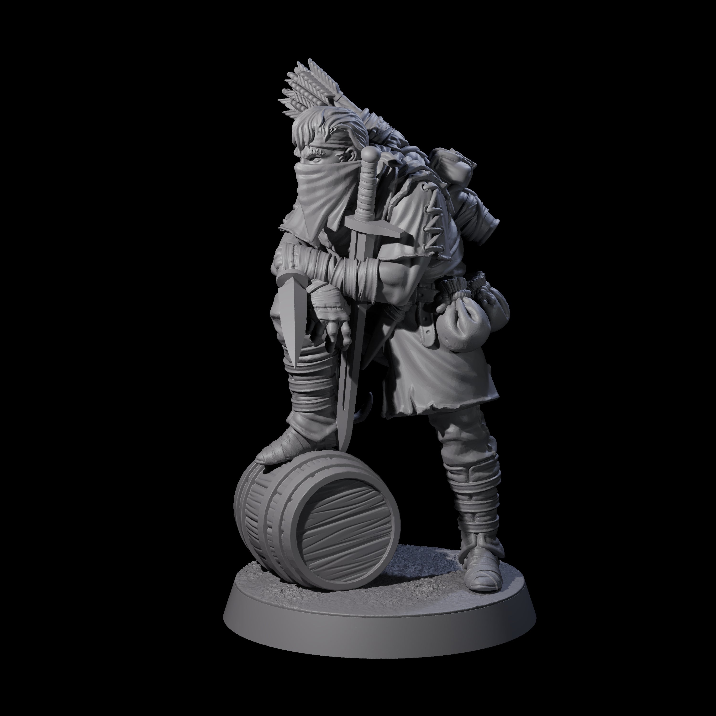 Rough Road Bandit E Miniature for Dungeons and Dragons, Pathfinder or other TTRPGs