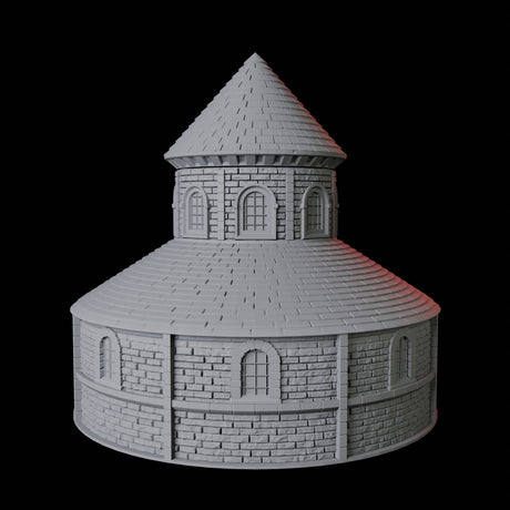 Round Church Dice Tower Miniature for Dungeons and Dragons, Pathfinder or other TTRPGs