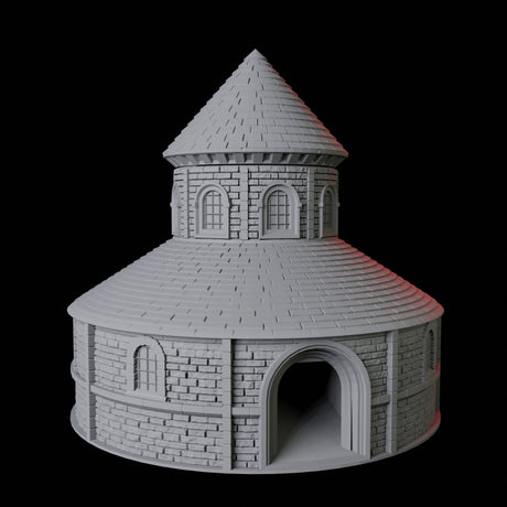 Round Church Dice Tower Miniature for Dungeons and Dragons, Pathfinder or other TTRPGs