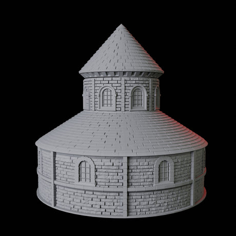 Round Church Dice Tower Miniature for Dungeons and Dragons, Pathfinder or other TTRPGs