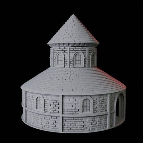 Round Church Dice Tower Miniature for Dungeons and Dragons, Pathfinder or other TTRPGs