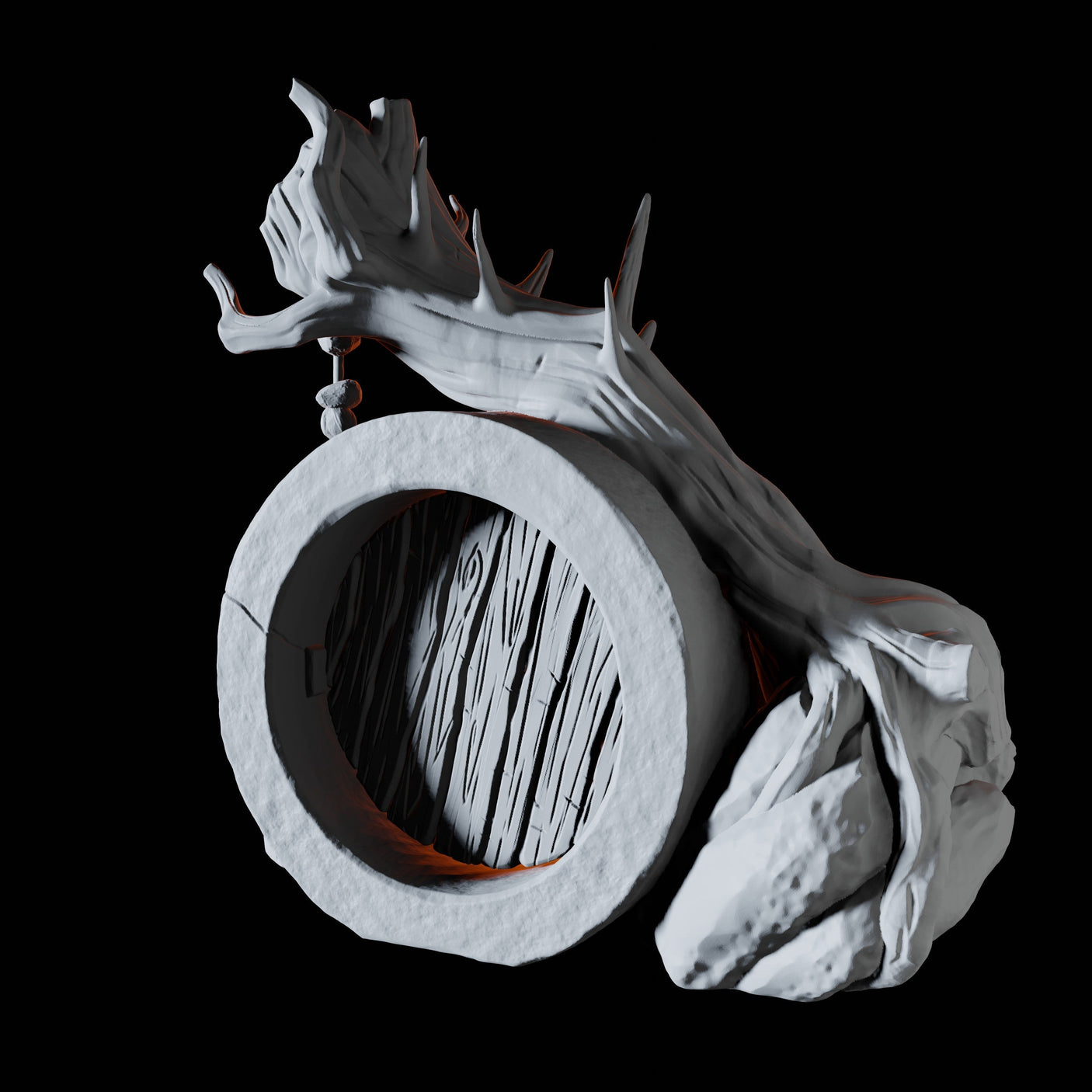 Round Door Miniature for Dungeons and Dragons, Pathfinder or other TTRPGs