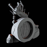 Round Door Miniature for Dungeons and Dragons, Pathfinder or other TTRPGs