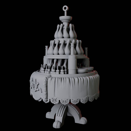Round Feast Table Miniature for Dungeons and Dragons, Pathfinder or other TTRPGs