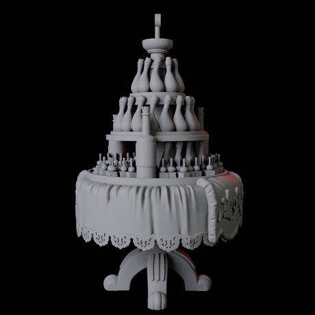 Round Feast Table Miniature for Dungeons and Dragons, Pathfinder or other TTRPGs