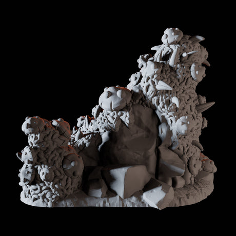 Rounded Rock Mushroom Miniature for Dungeons and Dragons, Pathfinder or other TTRPGs