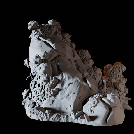 Rounded Rock Mushroom Miniature for Dungeons and Dragons, Pathfinder or other TTRPGs