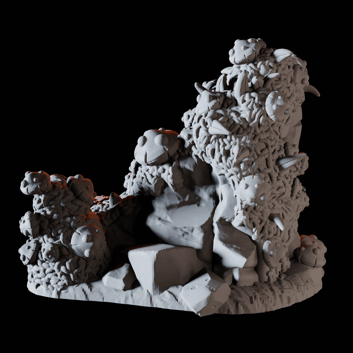 Rounded Rock Mushroom Miniature for Dungeons and Dragons, Pathfinder or other TTRPGs
