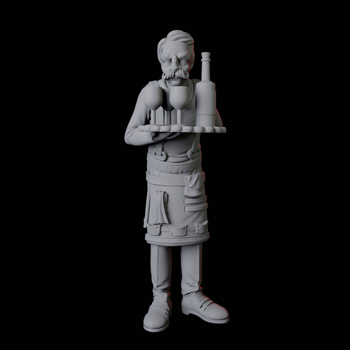 Royal Butler Miniature for Dungeons and Dragons, Pathfinder or other TTRPGs
