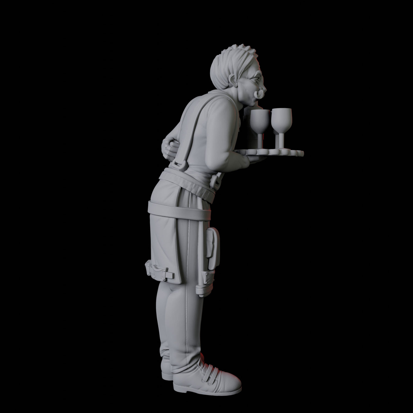 Royal Butler Miniature for Dungeons and Dragons, Pathfinder or other TTRPGs