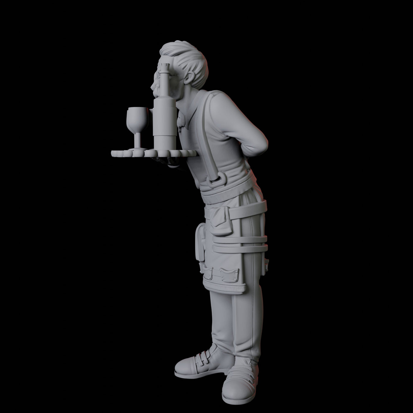 Royal Butler Miniature for Dungeons and Dragons, Pathfinder or other TTRPGs