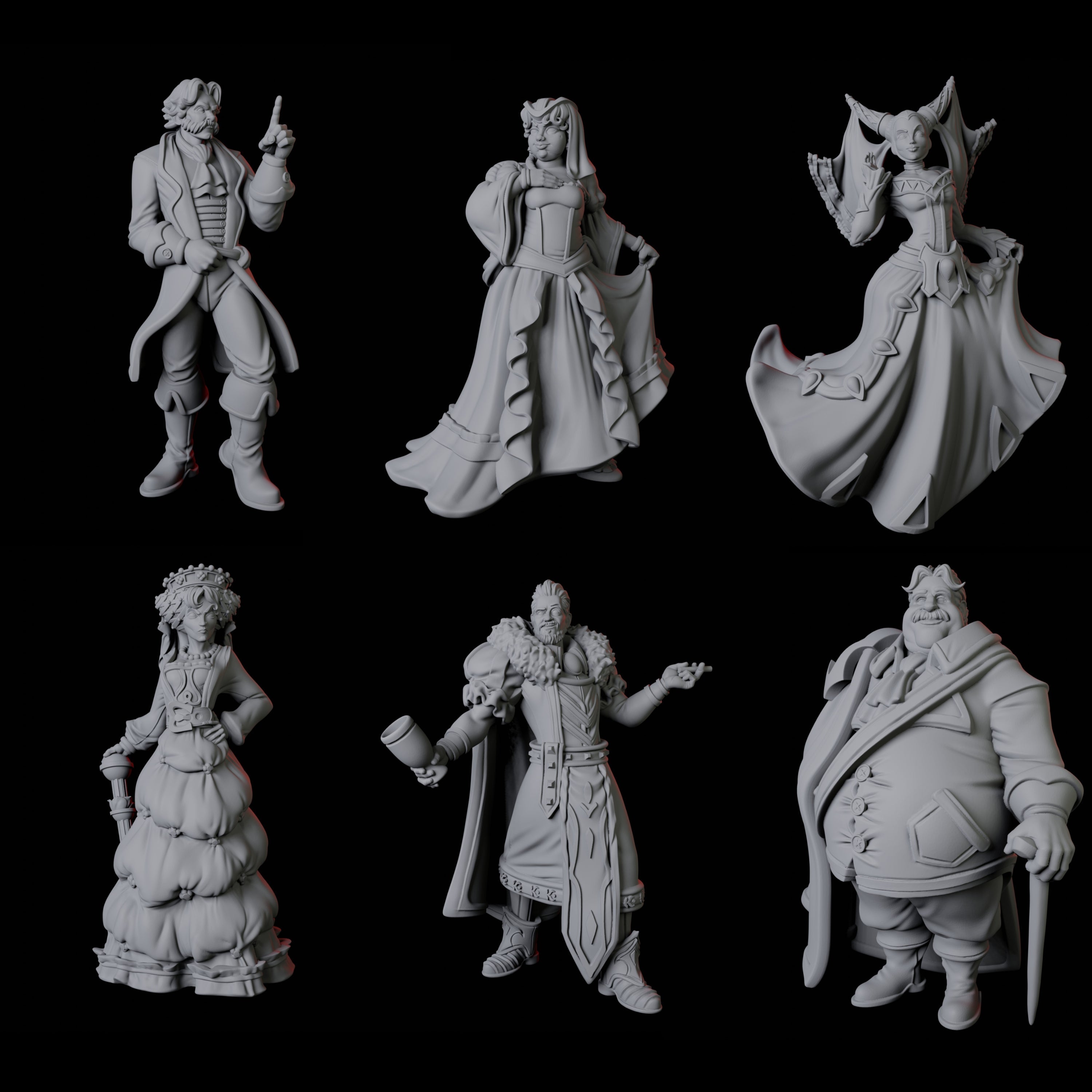 Royal Court Nobles Miniature for Dungeons and Dragons