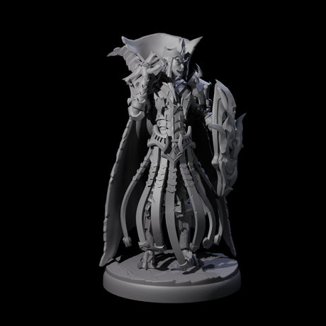 Royal Dark Elf Knight C Miniature for Dungeons and Dragons, Pathfinder or other TTRPGs
