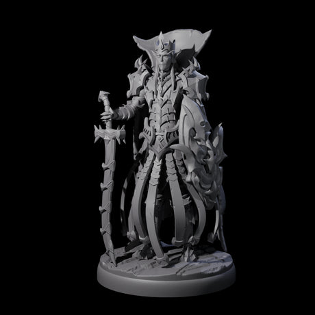 Royal Dark Elf Knight D Miniature for Dungeons and Dragons, Pathfinder or other TTRPGs