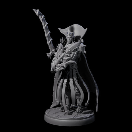 Royal Dark Elf Knight F Miniature for Dungeons and Dragons, Pathfinder or other TTRPGs