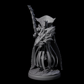 Royal Dark Elf Knight F Miniature for Dungeons and Dragons, Pathfinder or other TTRPGs