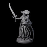 Royal Dark Elf Knight H Miniature for Dungeons and Dragons, Pathfinder or other TTRPGs