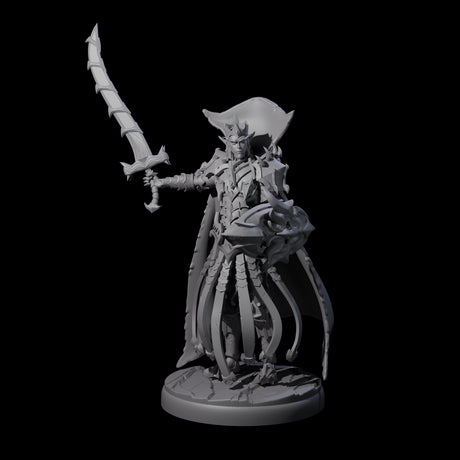 Royal Dark Elf Knight H Miniature for Dungeons and Dragons, Pathfinder or other TTRPGs