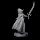 Royal Dark Elf Knight H Miniature for Dungeons and Dragons, Pathfinder or other TTRPGs
