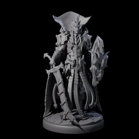 Royal Dark Elf Knight I Miniature for Dungeons and Dragons, Pathfinder or other TTRPGs