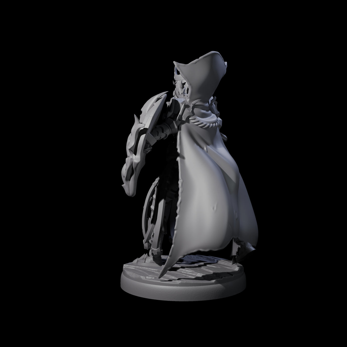 Royal Dark Elf Knight J Miniature for Dungeons and Dragons, Pathfinder or other TTRPGs