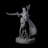 Royal Dark Elf Knight K Miniature for Dungeons and Dragons, Pathfinder or other TTRPGs