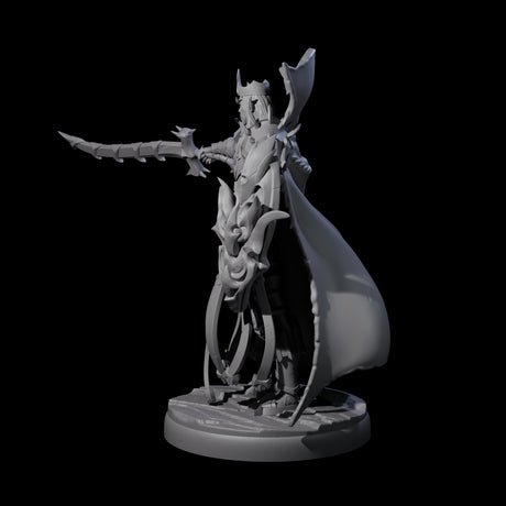Royal Dark Elf Knight K Miniature for Dungeons and Dragons, Pathfinder or other TTRPGs