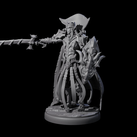 Royal Dark Elf Knight K Miniature for Dungeons and Dragons, Pathfinder or other TTRPGs