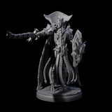 Royal Dark Elf Knight K Miniature for Dungeons and Dragons, Pathfinder or other TTRPGs