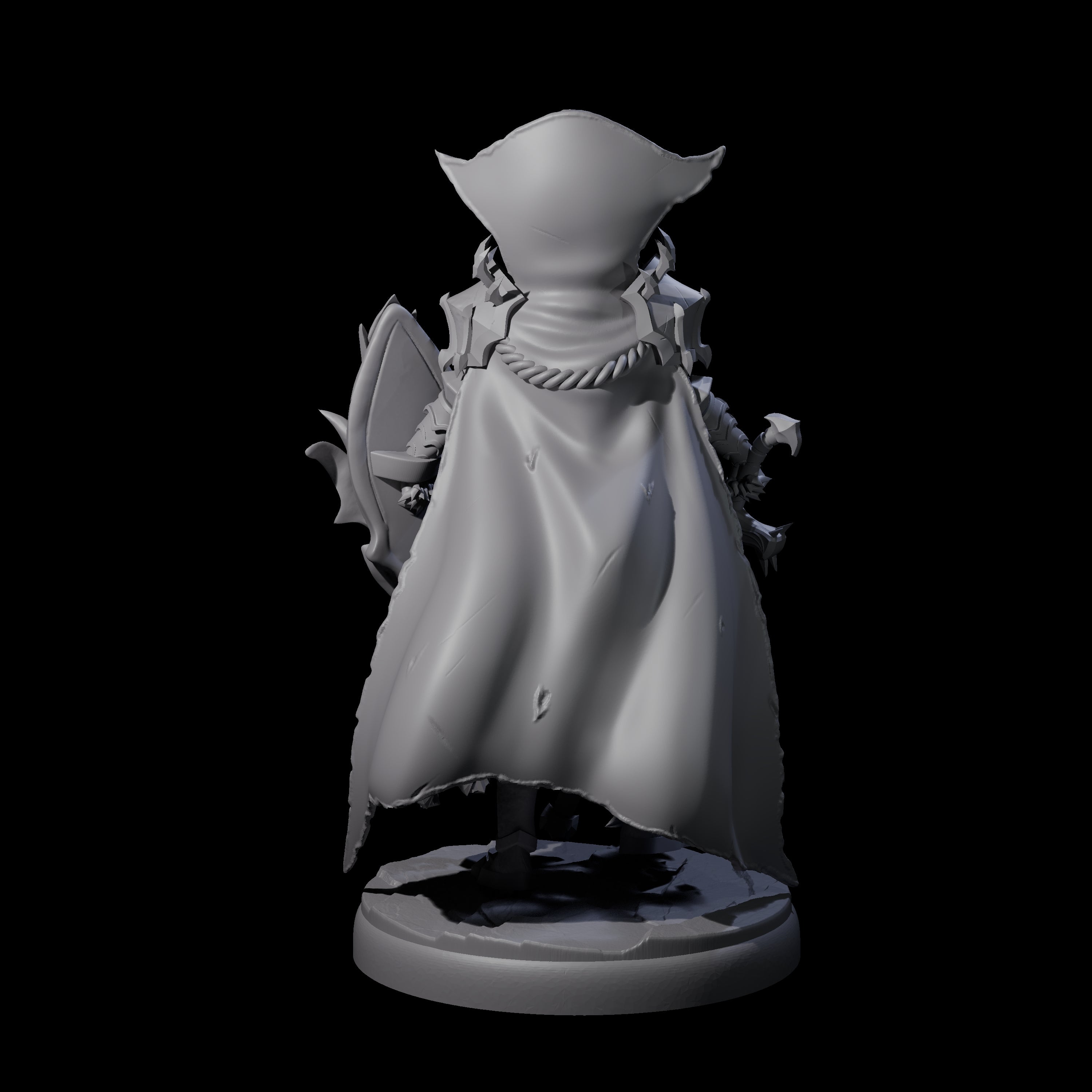 Royal Dark Elf Knight L Miniature for Dungeons and Dragons, Pathfinder or other TTRPGs