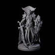 Royal Dark Elf Knight L Miniature for Dungeons and Dragons, Pathfinder or other TTRPGs