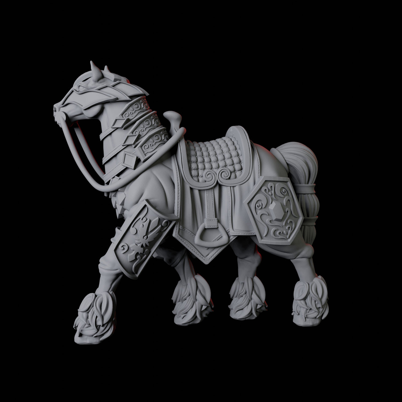 Royal Horse A Miniature for Dungeons and Dragons, Pathfinder or other TTRPGs