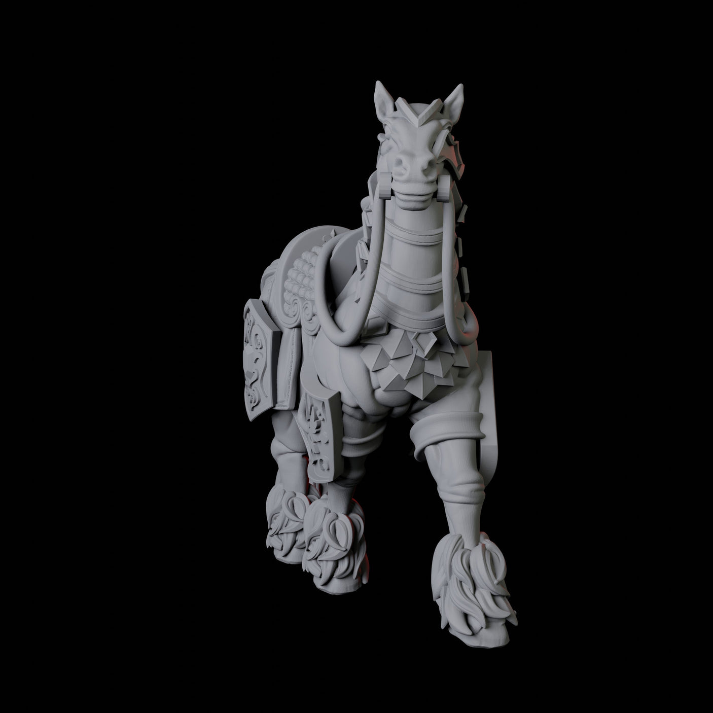 Royal Horse A Miniature for Dungeons and Dragons, Pathfinder or other TTRPGs