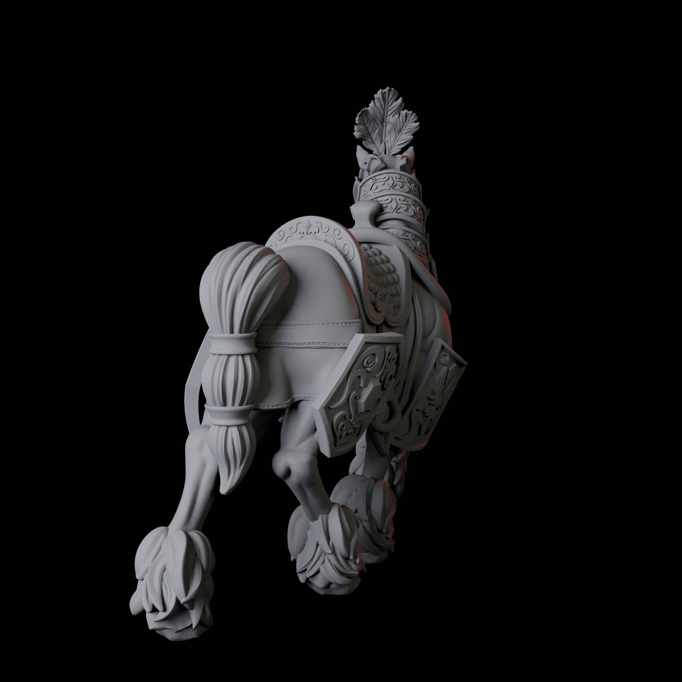 Royal Horse B Miniature for Dungeons and Dragons, Pathfinder or other TTRPGs