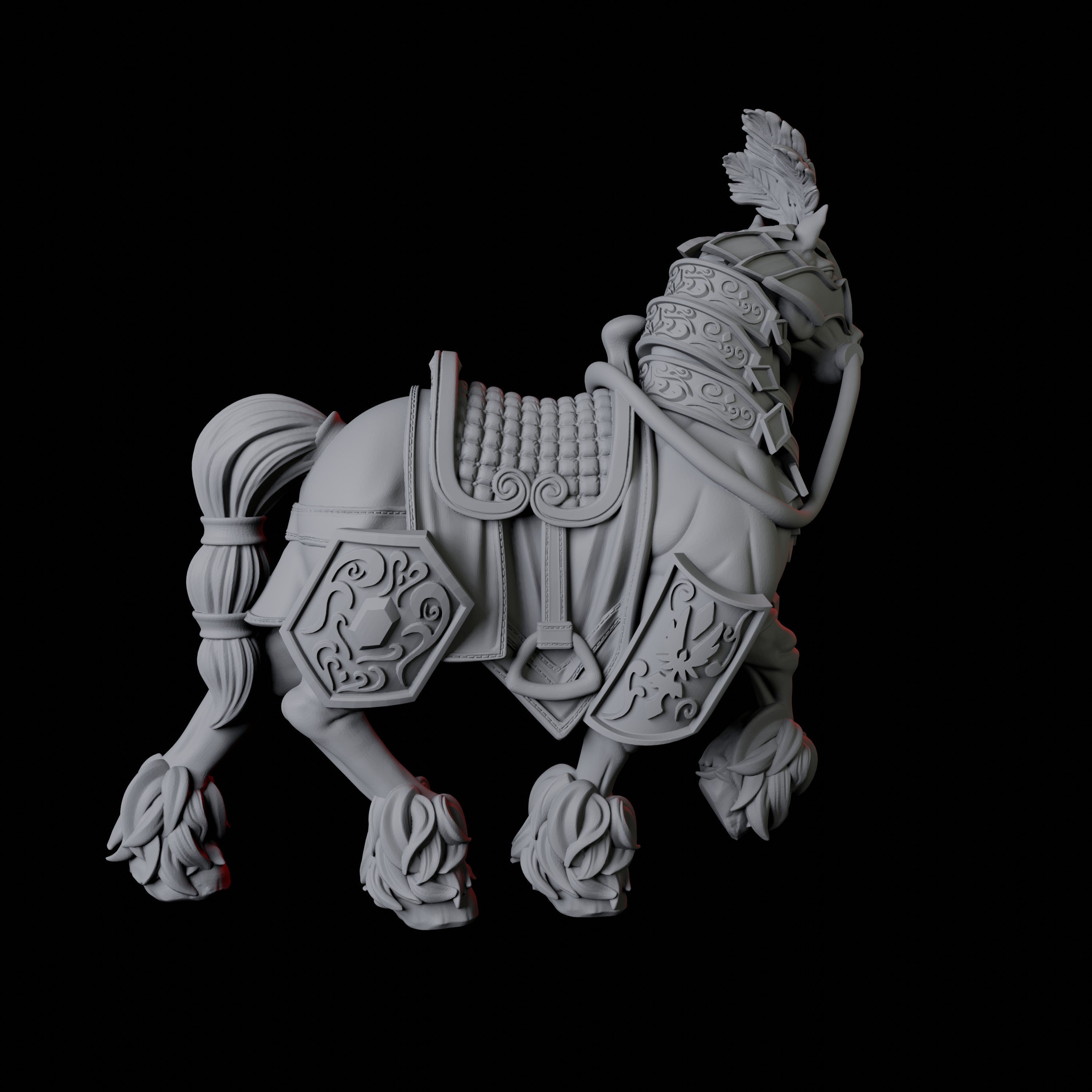 Royal Horse B Miniature for Dungeons and Dragons