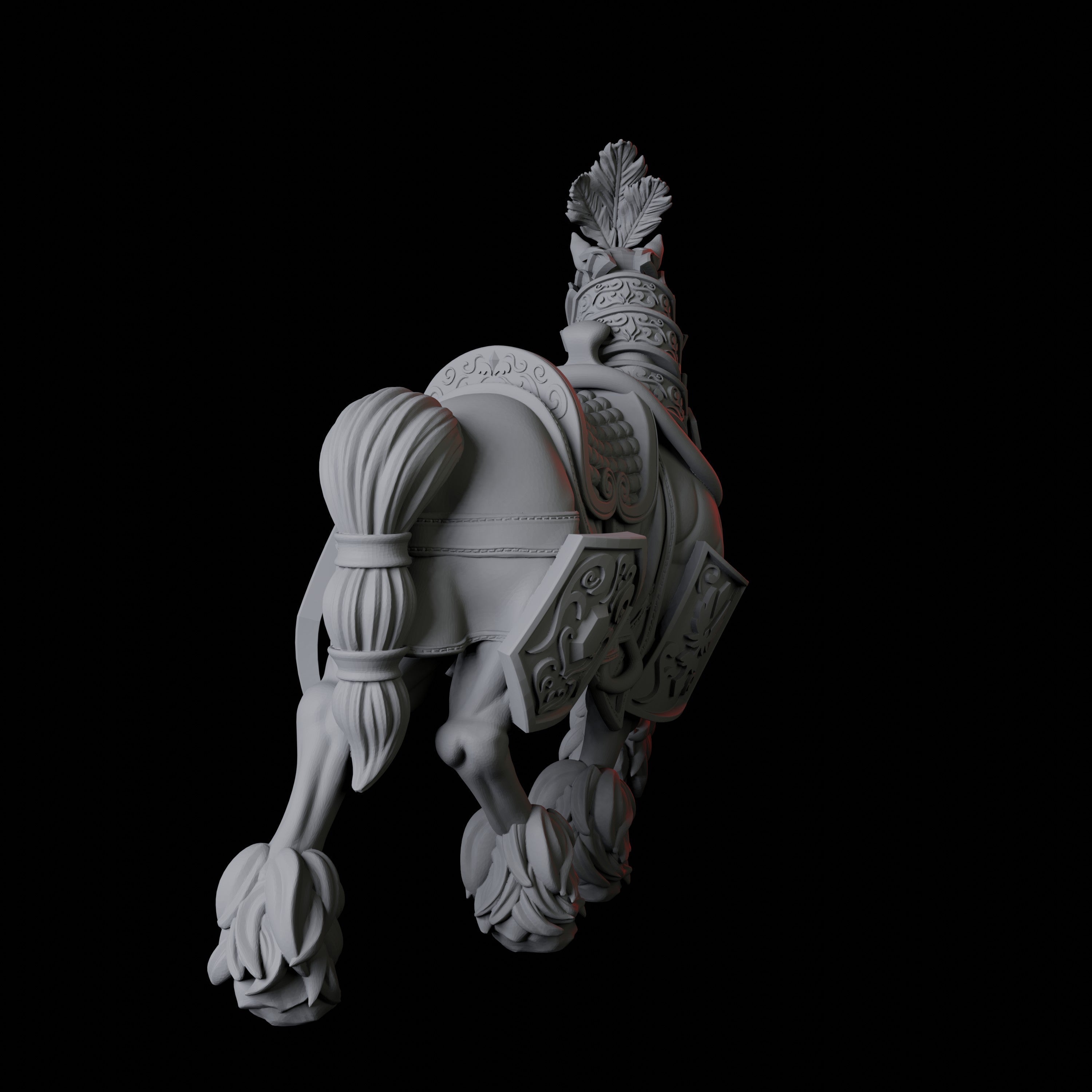 Royal Horse B Miniature for Dungeons and Dragons